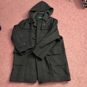 Lauren Ralph Lauren Charcoal Hooded Coat